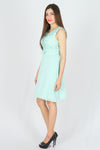 เดรสคอวีแขนในตัว - V-Neck Dress