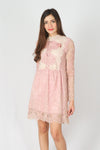 เดรสลูกไม้เเขนยาว - Long-sleeved Lace Dress