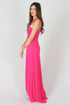 ชุดราตรียาว - Jersey Sequin Trim Evening Maxi Dress