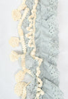 ผ้าพันคอแต่งพู่ลูกไม้ - Tassel Leafy Lace Scarf
