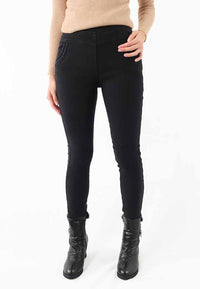 กางเกงขายาว ทรงสกินนี่แบบบุกันหนาว - Skinny Pencil Fleece Lined Pants