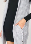 เสื้อคลุมไหมพรม - Open Front Cable Knit Cardigan