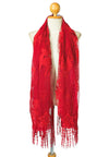 ผ้าพันคอซิลค์ - Reindeer Tassel Silk Shawl Scarf
