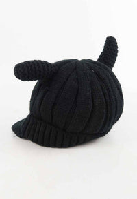 หมวกไหมพรม หมวกแก็ปไหมพรม สำหรับเด็ก - Winter Monster Eyes Visor Knit Hat for Boys and Girls