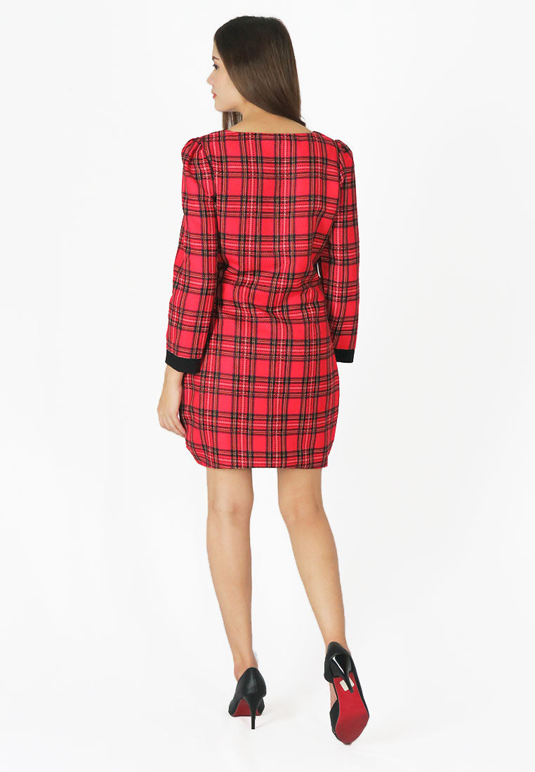 เดรสสั้นแขนยาว Rosy - Rosy Long Sleeves Shift Dress