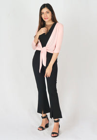 เสื้อคลุมครอปแบบบาง - Cropped Drape Cardigan