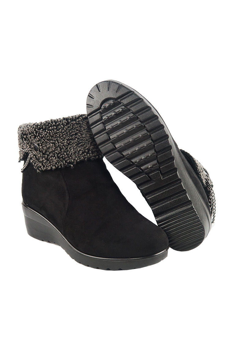 รองเท้าบูทกันหนาว S280 - Slope-Wedge Suede Winter Ankle Boots