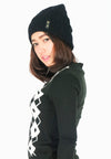 หมวกไหมพรมถักลายเปีย บุขนด้านใน H012- Unisex Cable Knit Fleece Lining Knit Beanie Ski Hat