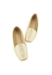 รองเท้าคัตชูส้นแบน - Golden Loafer Slip On Flat