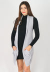 เสื้อคลุมไหมพรม - Open Front Cable Knit Cardigan