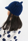 หมวกไหมพรม หมวกแก็ปไหมพรม สำหรับเด็ก - Winter Monster Eyes Visor Knit Hat for Boys and Girls