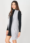 เสื้อคลุมไหมพรม - Open Front Cable Knit Cardigan