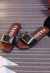 รองเท้าแตะ Fashion No.1825 - Belt Buckle Slippers Sandals