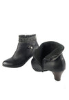รองเท้าบูทหนังส้นสูง S279 - Genuine Leather Low Heel Ankle Boots