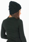 หมวกไหมพรมถักลายเปีย บุขนด้านใน H012- Unisex Cable Knit Fleece Lining Knit Beanie Ski Hat