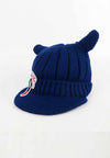 หมวกไหมพรม หมวกแก็ปไหมพรม สำหรับเด็ก - Winter Monster Eyes Visor Knit Hat for Boys and Girls