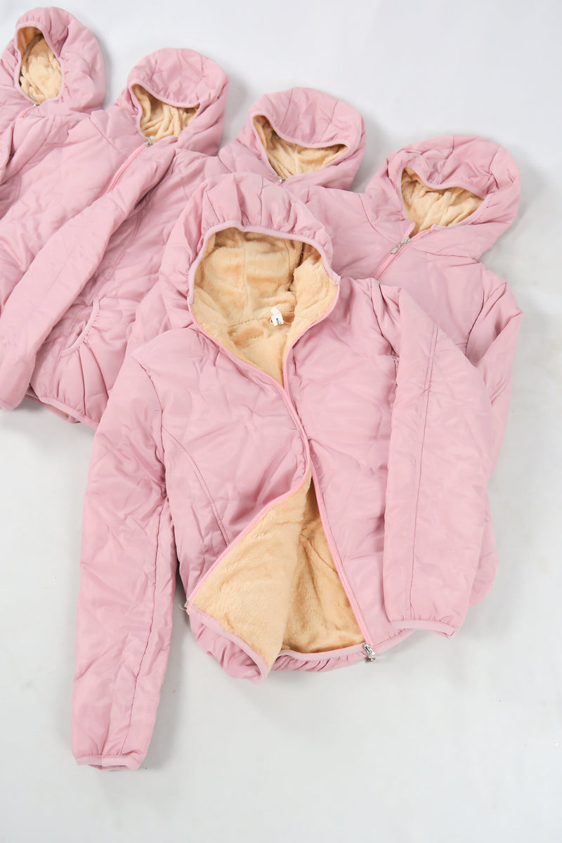 เสื้อแจ็คเก็ตดาวน์กันหนาว - Slim Fit Hooded Down Jacket