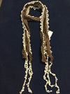 Tassel Leafy Lace Scarf
