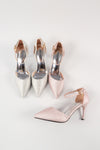 รองเท้าส้นสูงพร้อมสายรัดข้อเท้า - Modern Ankle Strap High Heels Pumps Shoes