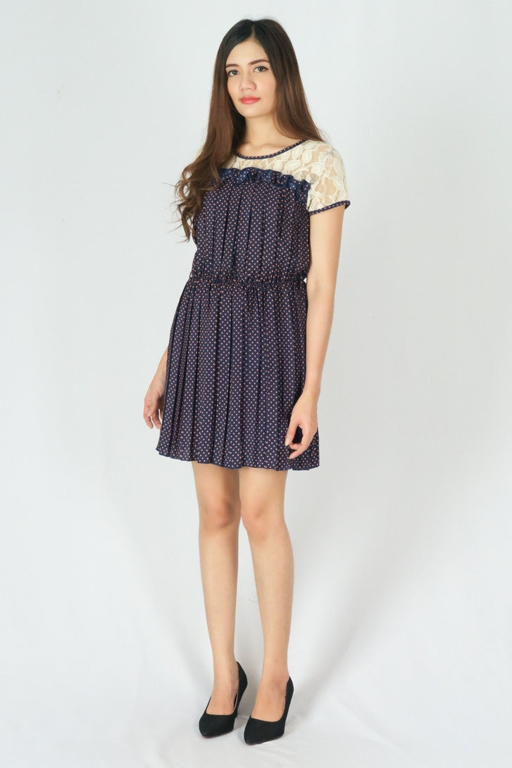 Polka Dots Pleat Dress