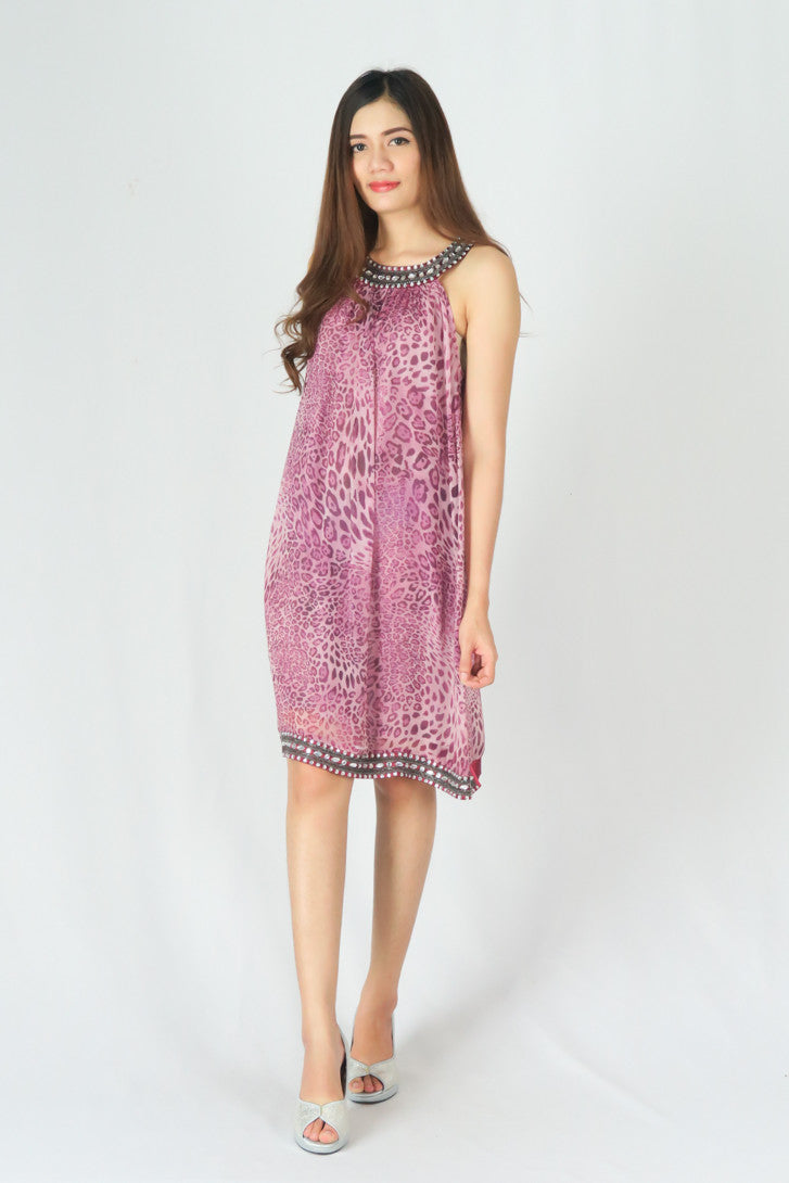 Sleeveless Midi Chiffon Dress