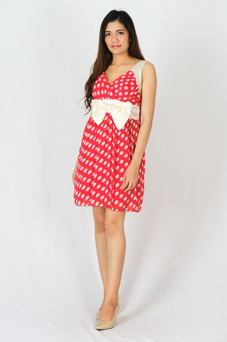 Sleeveless Polka Dot Dress