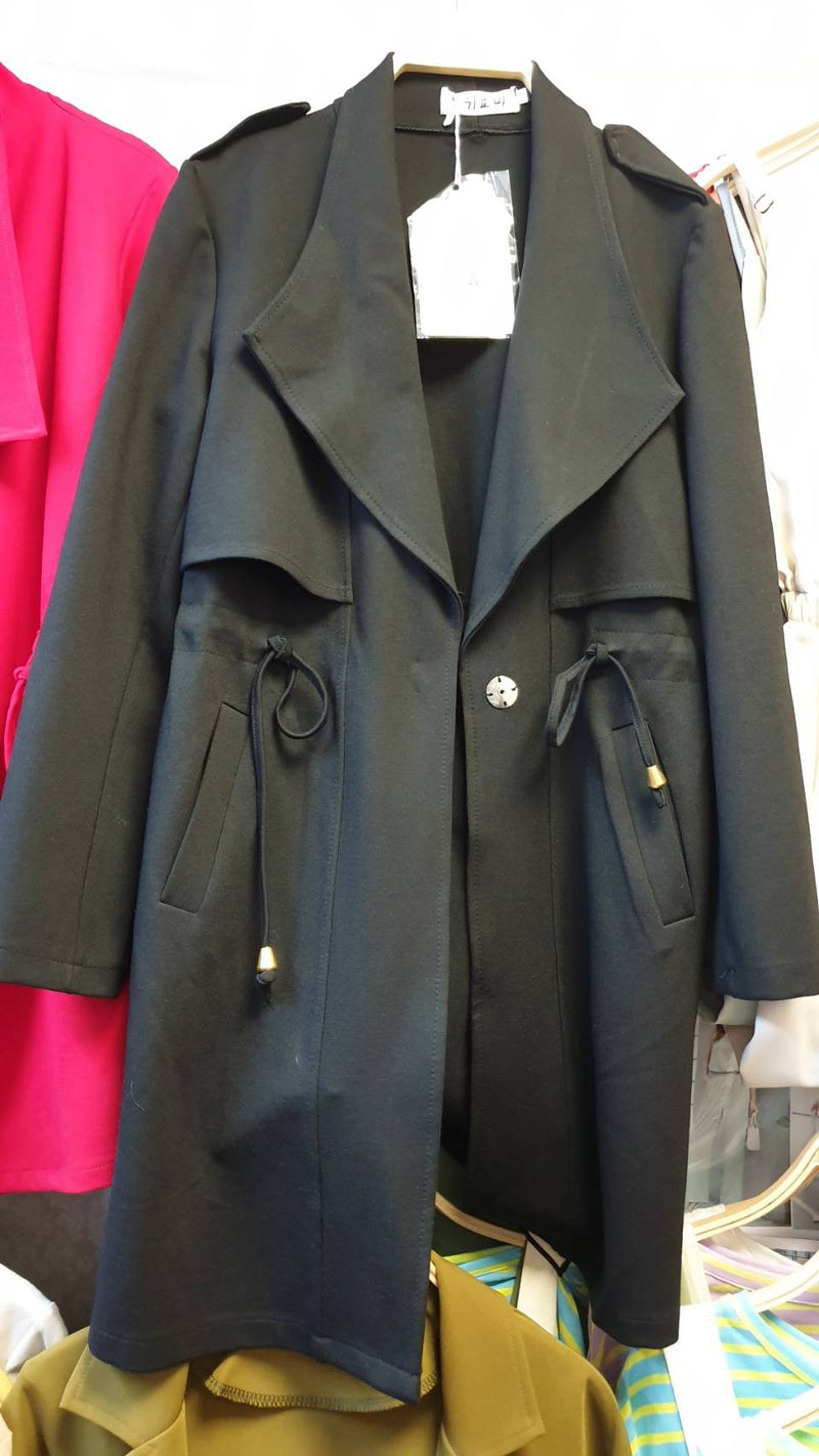 Double-Breasted Woolen Coat with Belt