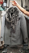 Faux Fur Wool Blend Coat
