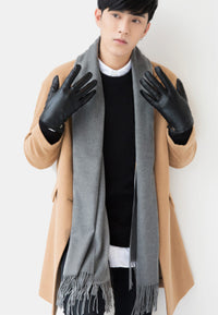 ผ้าพันคอแคชเมียร์แต่งพู่ ขนาด 71x27'' สำหรับชายหญิง - Unisex Cashmere Scarf Wool Wrap Shawl
