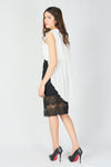 กระโปรงยาวลูกไม้ทรงดินสอ  - Classy Lace Pencil Skirt