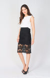 กระโปรงยาวลูกไม้ทรงดินสอ  - Classy Lace Pencil Skirt