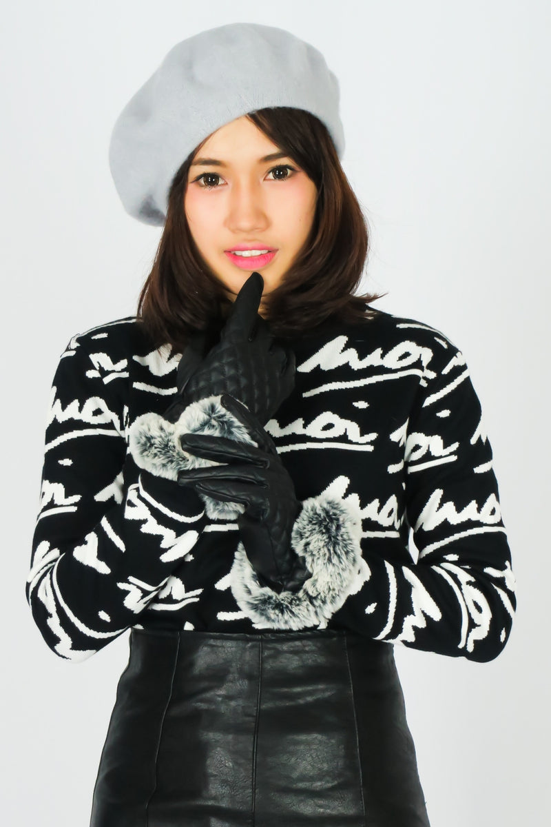 หมวกขนสัตว์ผ้าวูล สไตล์ฝรั่งเศส - Casual Beret Beanie Wool Hat