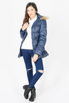 เสื้อโค้ทดาวน์กันหนาวพร้อมเข็มขัด - Winter Premium Thickened Fox Fur Hooded Down Jacket With Belt