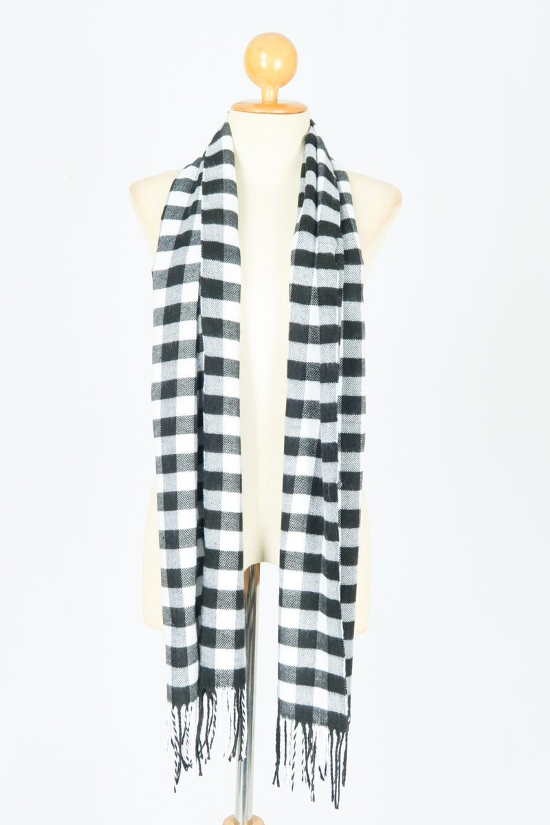 ผ้าพันคอลายสก็อตเล็ก - Mini Classic Plaid Wool Scarf