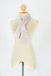 ผ้าพันคอขนกระต่ายปักไข่มุก - Rabbit Fur Scarf With Pearls
