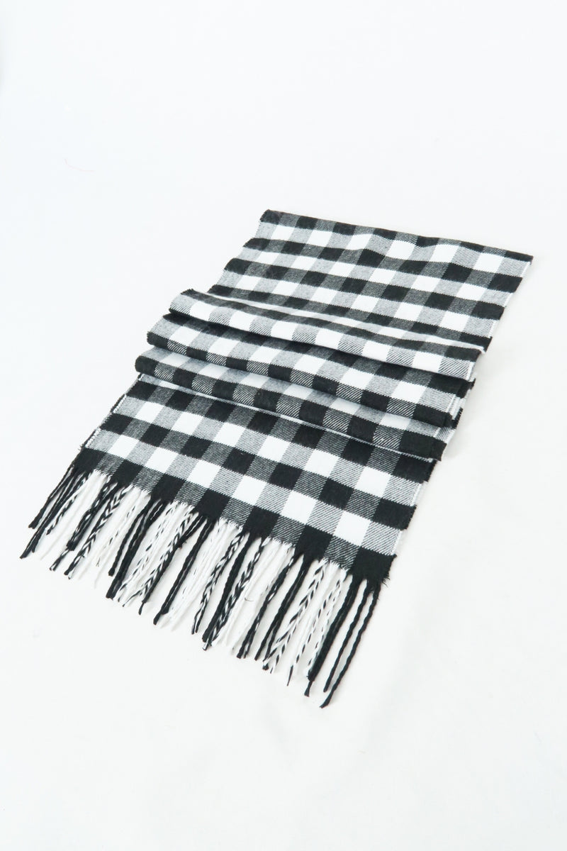 ผ้าพันคอลายสก็อตเล็ก - Mini Classic Plaid Wool Scarf