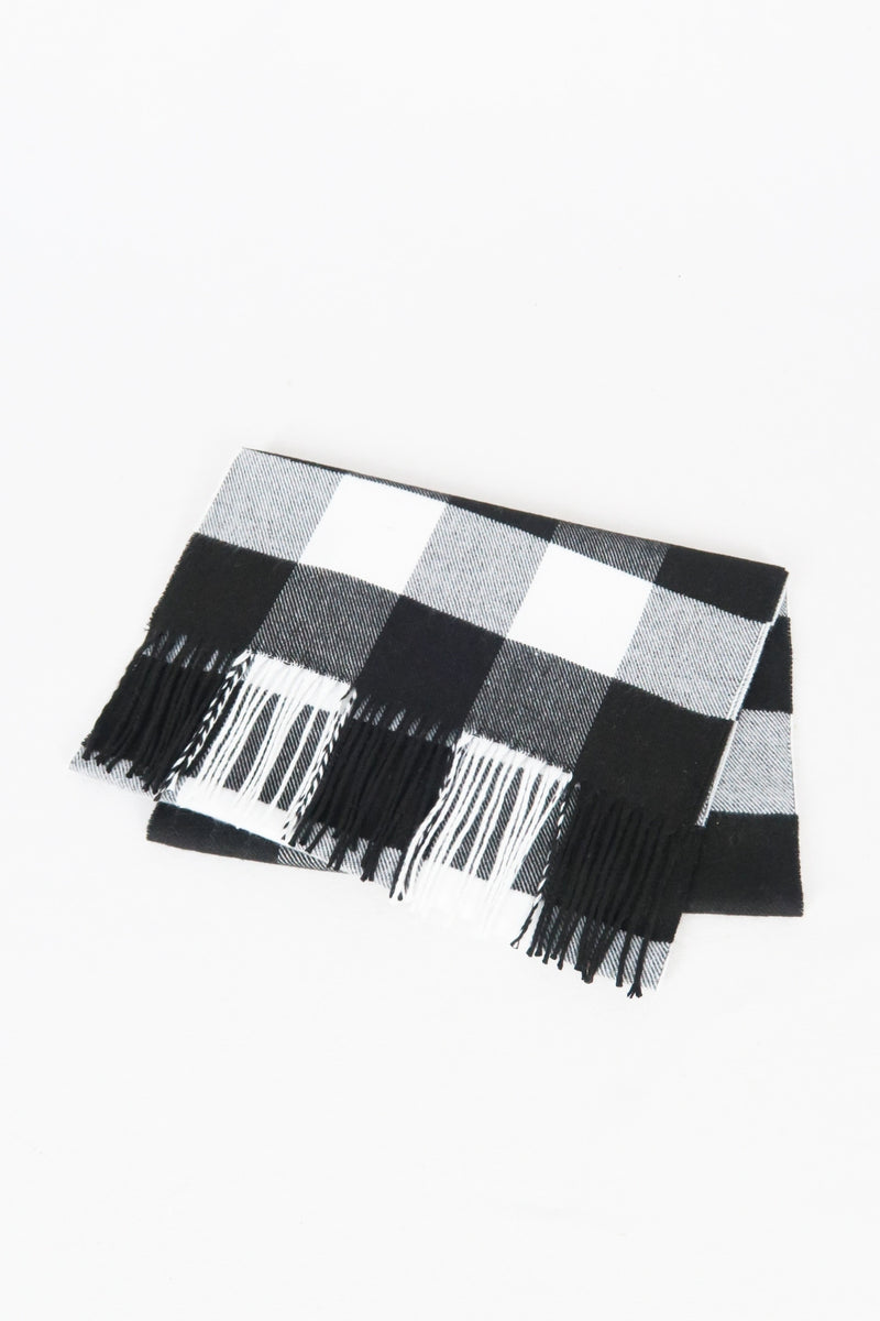 ผ้าพันคอลายสก็อตใหญ่ - Unisex Classic Plaid Wool Scarf