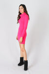 เสื้อไหมพรมคอเต่าทรงยาว No.8742- Basic Slim Turtleneck Long Sweater