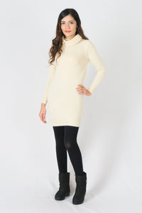 เสื้อไหมพรมคอเต่าทรงยาว No.8742- Basic Slim Turtleneck Long Sweater