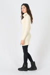 เสื้อไหมพรมคอเต่าทรงยาว No.8742- Basic Slim Turtleneck Long Sweater
