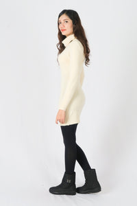 เสื้อไหมพรมคอเต่าทรงยาว No.8742- Basic Slim Turtleneck Long Sweater