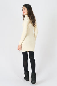 เสื้อไหมพรมคอเต่าทรงยาว - Basic Slim Turtleneck Long Sweater