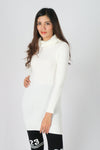 เสื้อไหมพรมคอเต่าทรงยาว No.8742- Basic Slim Turtleneck Long Sweater
