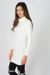 เสื้อไหมพรมคอเต่าทรงยาว No.8742- Basic Slim Turtleneck Long Sweater