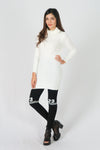 เสื้อไหมพรมคอเต่าทรงยาว No.8742- Basic Slim Turtleneck Long Sweater