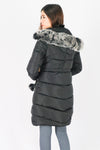 เสื้อโค้ทดาวน์กันหนาวทรงยาว รุ่น 808 - Long Puffer Down Coat Parka With Fur Hood