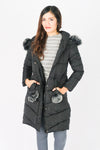 เสื้อโค้ทดาวน์กันหนาวทรงยาว รุ่น 808 - Long Puffer Down Coat Parka With Fur Hood