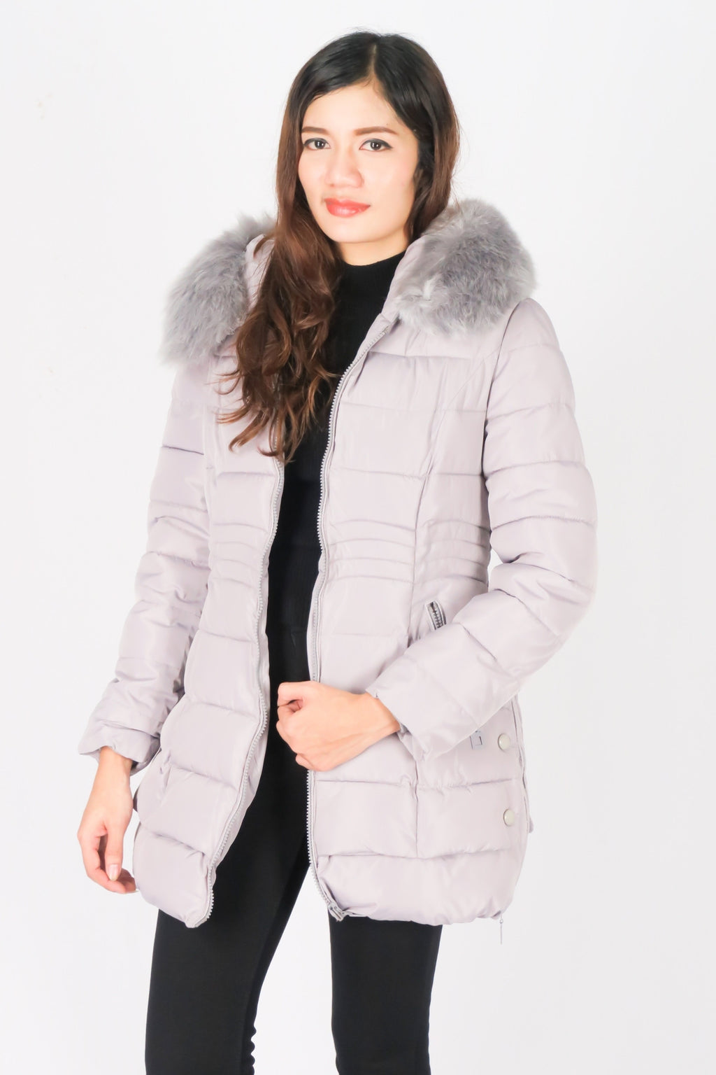 เสื้อโค้ทดาวน์กันหนาวแบบมีฮู้ด อุ่นถึงติดลบ - Puffer Down Coat Parka With Fur Hood