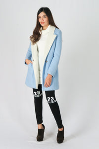 เสื้อโค้ทผ้าวูลปกหนา - Lapel Fur Trim Woolen Coat