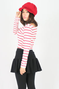 หมวกแฟชั่นทรง Cabbie No.85 - Cotton Newsboy Gatsby Apple Cabbie Cap